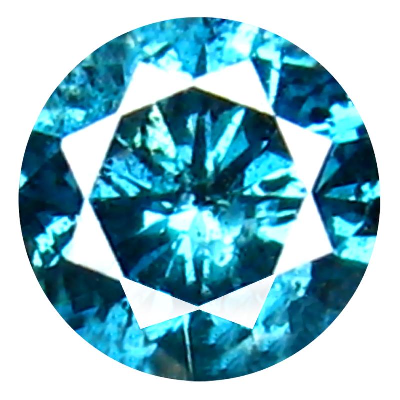 0.21 ct AAA Grade Stunning Round Cut (4 x 4 mm) 100% Natural Vivid Blue Diamond Gemstone