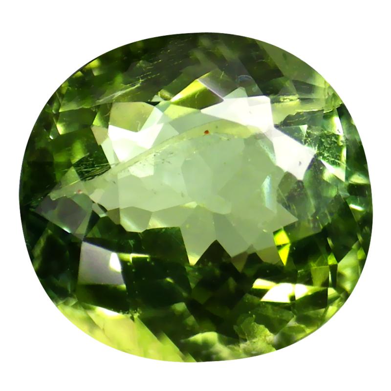 1.80 ct Terrific Oval Cut (8 x 8 mm) Mozambique Green Tourmaline Natural Gemstone