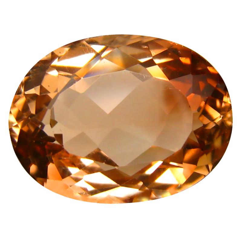 15.10 ct AAA Incredible Oval Shape (17 x 13 mm) Champagne Champion Topaz Natural Gemstone