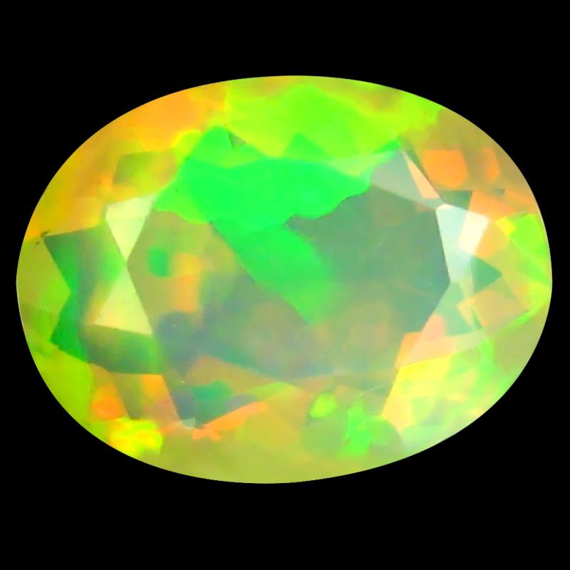 2.04 ct Great looking Oval (11 x 8 mm) Un-Heated Ethiopia Rainbow Opal Loose Gemstone
