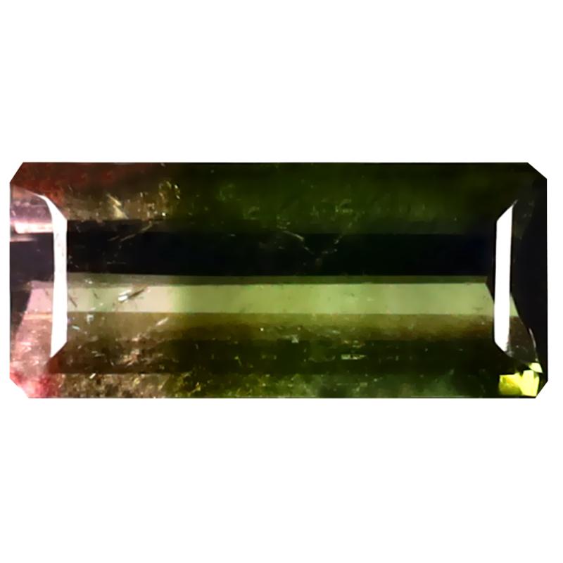 1.62 ct Beautiful Octagon (11 x 5 mm) Unheated / Untreated Mozambique Watermelon Tourmaline Loose Gemstone