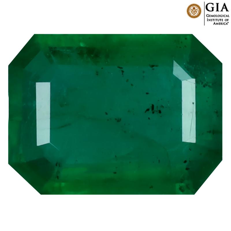 GIA CERTIFIED 3.80 ct STUNNING OCTAGON CUT (12 X 9 MM) COLOMBIA EMERALD LOOSE STONE