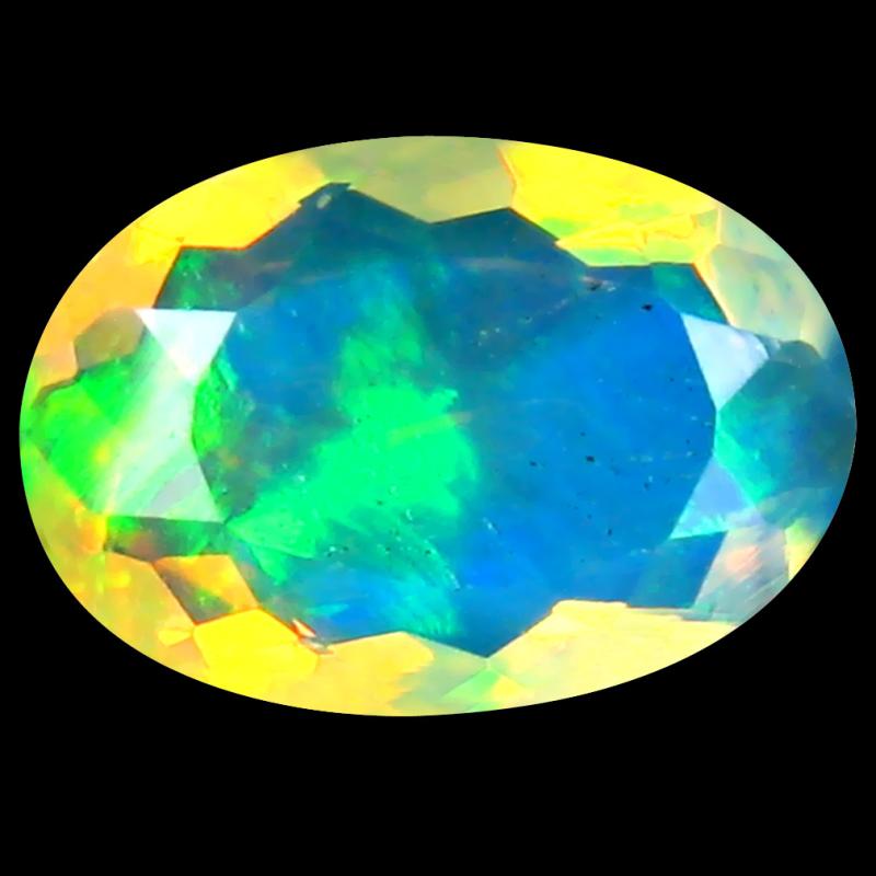 1.40 ct Superb Oval (11 x 8 mm) Un-Heated Ethiopia Rainbow Opal Loose Gemstone