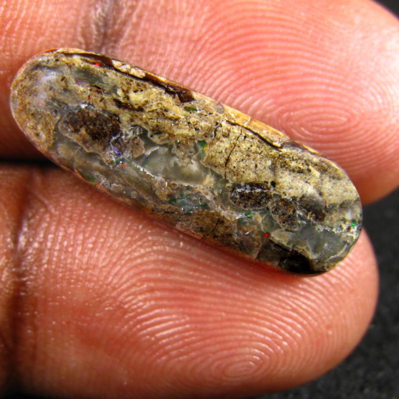 3.73 ct Phenomenal Fancy Cabochon Shape Australia Rare Metallic Boulder Opal Natural Gemstone