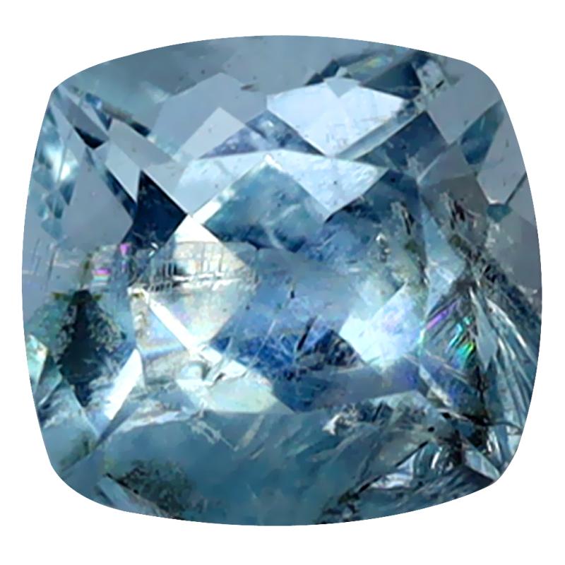 1.57 ct Cushion Cut (7 x 7 mm) de Itabira Mine Brazilian Santa Maria Blue Aquamarine