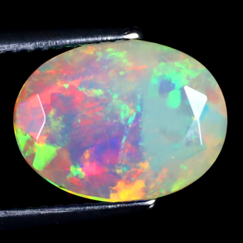 2.61 ct Grand looking Oval (12 x 9 mm) Un-Heated Ethiopia Rainbow Opal Loose Gemstone