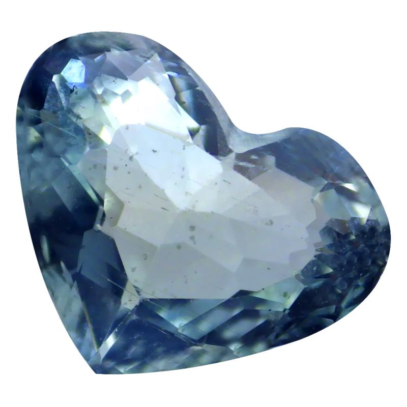 2.31 ct Eye-popping Heart (11 x 8 mm) Unheated / Untreated Brazil Aquamarine Loose Gemstone