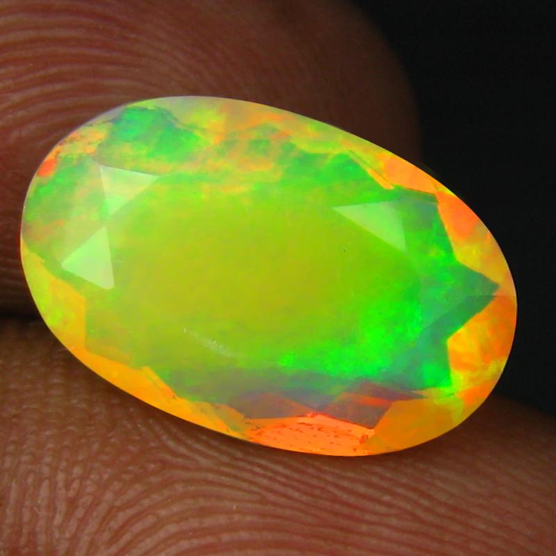 2.90 ct Eye-opening Oval (14 x 9 mm) Un-Heated Ethiopia Rainbow Opal Loose Gemstone