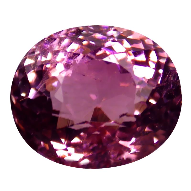 2.77 ct Tremendous Oval Cut (9 x 8 mm) Mozambique Purplish Pink Tourmaline Natural Gemstone
