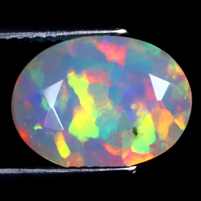 3.21 ct Eye-opening Oval (13 x 10 mm) Un-Heated Ethiopia Rainbow Opal Loose Gemstone