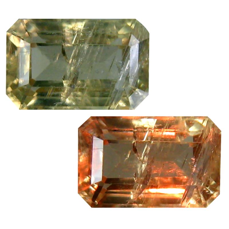 3.26 ct Octagon Cut (10 x 7 mm) Turkish Color Change Diaspore Natural Loose Gemstone