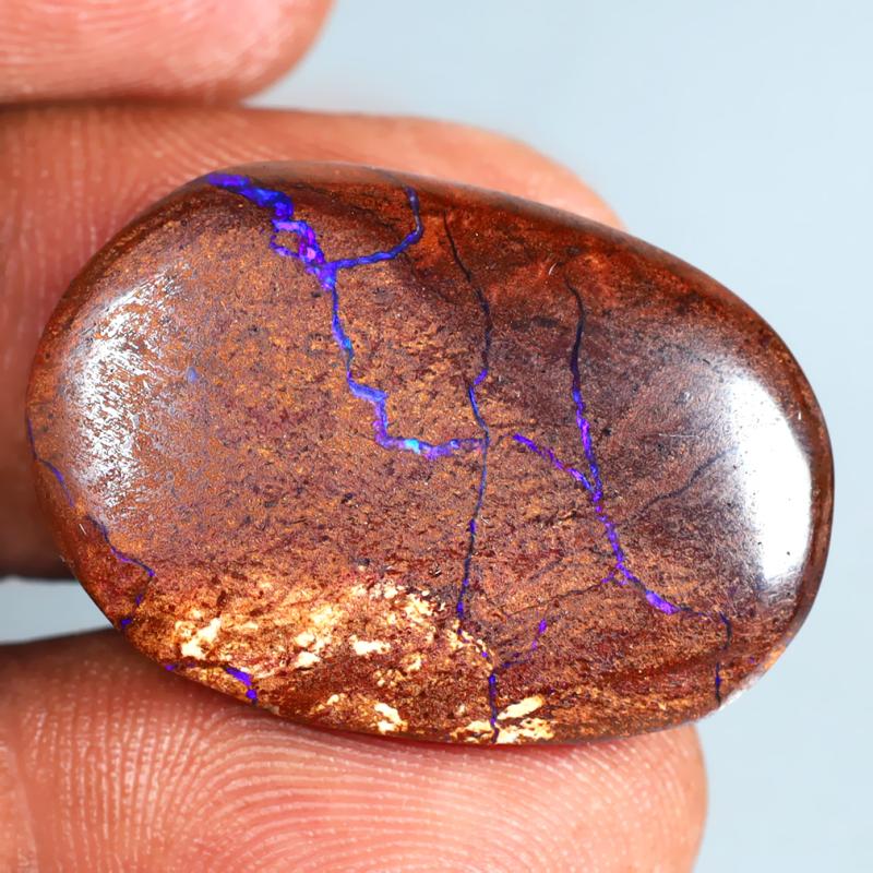 19.02 ct Amazing Fancy Shape (28 x 19 mm) Multi Color Australian Koroit Boulder Opal Natural Loose Gemstone