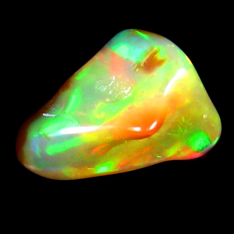 4.48 ct Elegant Fancy Cut (15 x 9 mm) Ethiopia Play of Colors Rainbow Opal Natural Gemstone