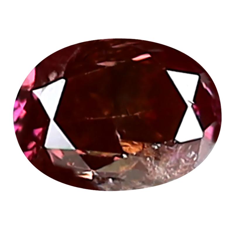 0.16 ct Good-looking Oval Cut (4 x 3 mm) SI Clarity Purplish Pink Diamond Loose Stone