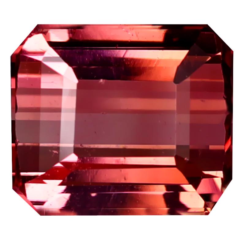 3.82 ct Attractive Octagon Cut (9 x 8 mm) Mozambique Bi Color Tourmaline Natural Gemstone