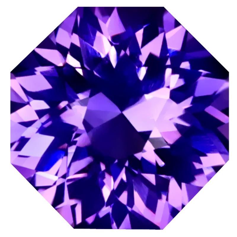 3.62 ct RESPLENDENT ROUND CUT (10 X 10 MM) PURPLE UNHEATED / UNTREATED PURPLE AMETHYST NATURAL GEMSTONE