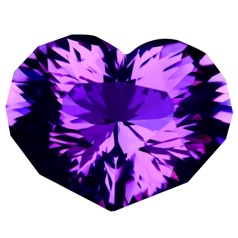 15.46 ct PHENOMENAL HEART CUT (19 X 15 MM) PURPLE UNHEATED / UNTREATED PURPLE AMETHYST NATURAL GEMSTONE