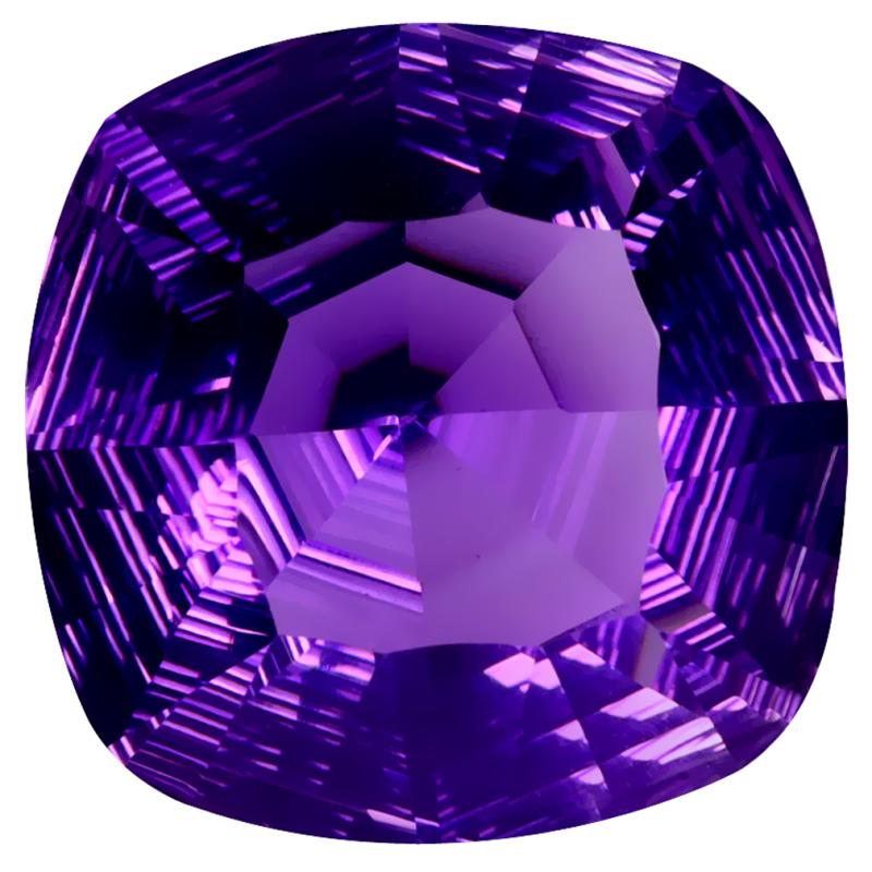 18.59 ct Splendid Cushion Cut (17 x 17 mm) 100% Natural Purple Color Purple Amethyst Gemstone