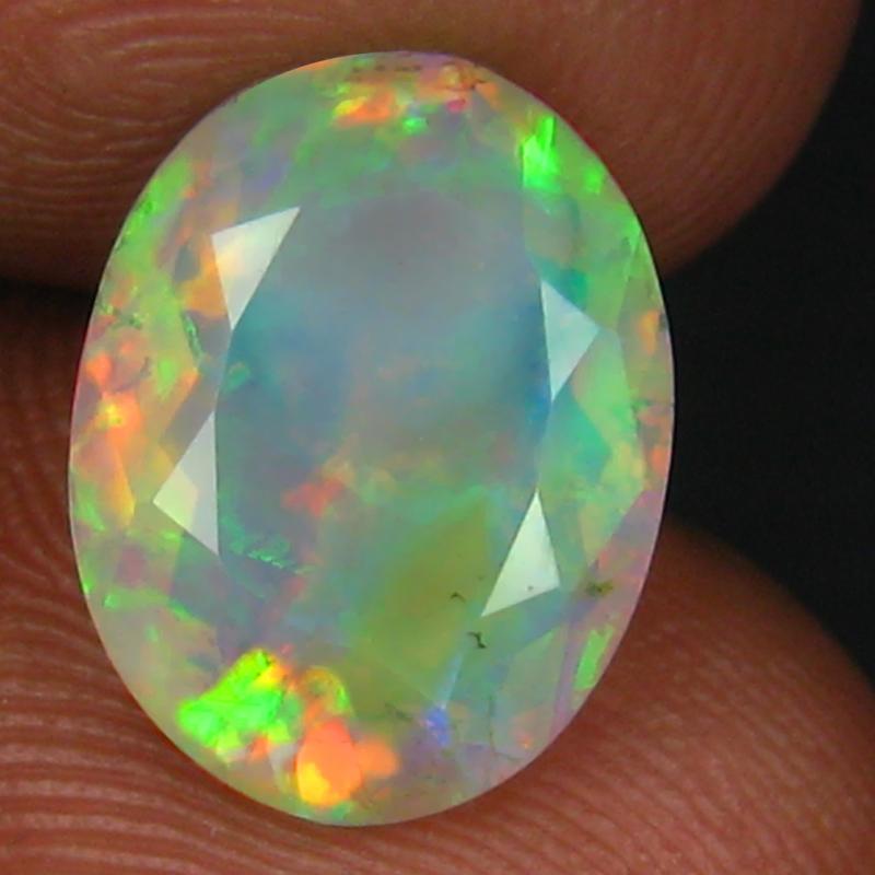 2.73 ct Significant Oval (12 x 9 mm) Un-Heated Ethiopia Rainbow Opal Loose Gemstone