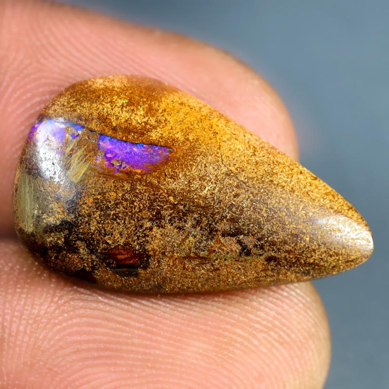 8.17 ct Grand looking Fancy Shape (23 x 13 mm) Multi Color Australian Koroit Boulder Opal Natural Loose Gemstone