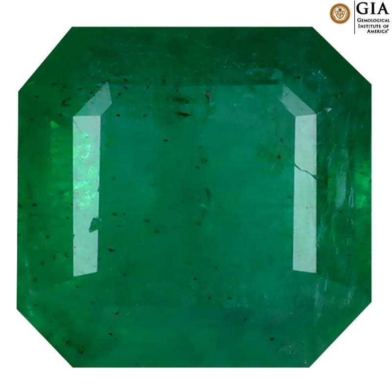 GIA CERTIFIED 4.55 ct PHENOMENAL OCTAGON CUT (11 X 10 MM) COLOMBIA EMERALD LOOSE STONE