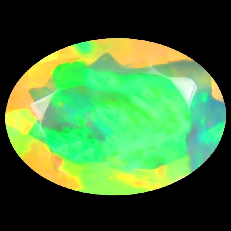 1.15 ct Valuable Oval (10 x 7 mm) Un-Heated Ethiopia Rainbow Opal Loose Gemstone
