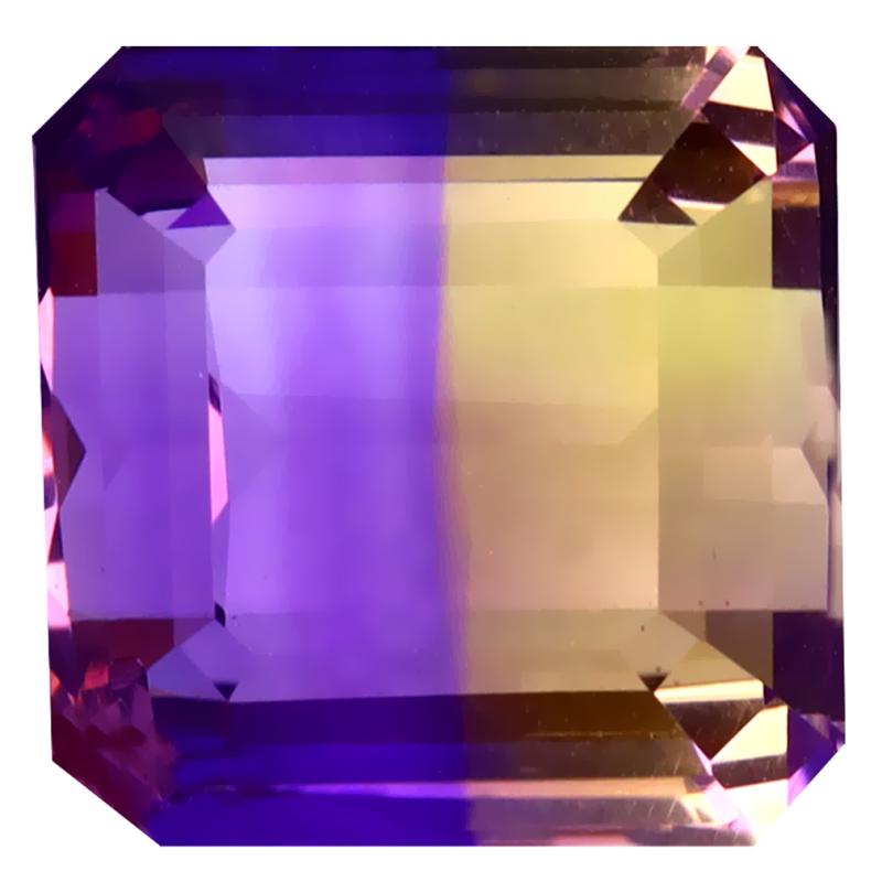 10.91 ct Splendid Octagon Cut (12 x 12 mm) Unheated / Untreated Natural Ametrine Loose Gemstone