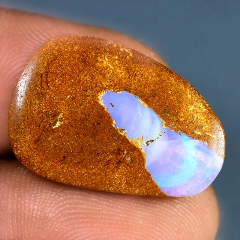 10.86 ct Mind-Boggling Fancy Shape (23 x 16 mm) Multi Color Australian Koroit Boulder Opal Natural Loose Gemstone