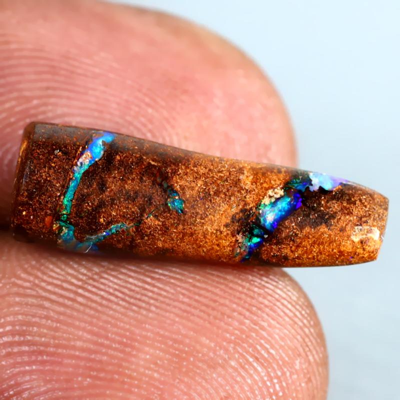 5.04 ct Significant Fancy Shape (20 x 7 mm) Multi Color Australian Koroit Boulder Opal Natural Loose Gemstone