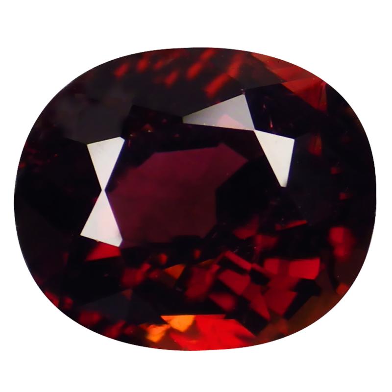 2.16 ct Topnotch Oval Cut (8 x 7 mm) Mozambique Orange Pink Tourmaline Natural Gemstone