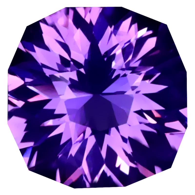 3.91 ct PRETTY CUSHION CUT (10 X 10 MM) PURPLE UNHEATED / UNTREATED PURPLE AMETHYST NATURAL GEMSTONE