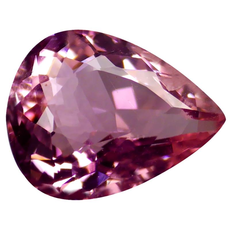 1.36 ct Outstanding Pear Cut (8 x 7 mm) Mozambique Pink Tourmaline Natural Gemstone