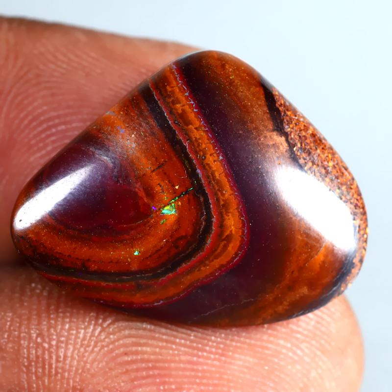 14.45 ct Superb Fancy Shape (22 x 17 mm) Multi Color Australian Koroit Boulder Opal Natural Loose Gemstone