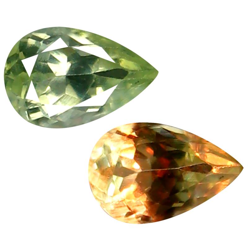 0.59 ct Sparkling Pear Cut (6 x 4 mm) Un-Heated Green Alexandrite Natural Gemstone