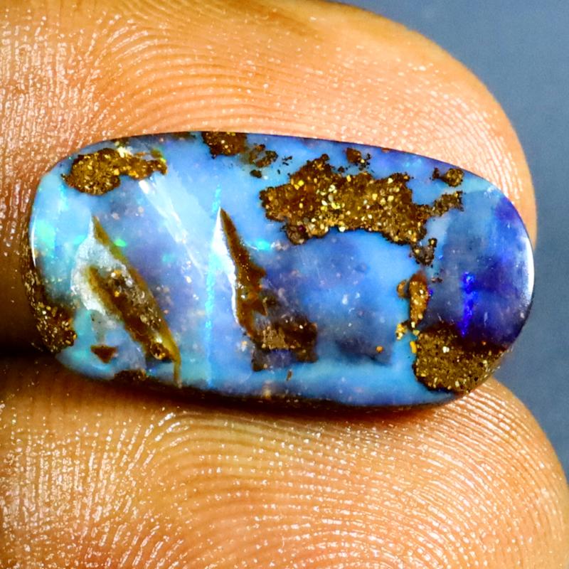 5.06 ct Tremendous Fancy Shape (19 x 10 mm) Multi Color Australian Koroit Boulder Opal Natural Loose Gemstone