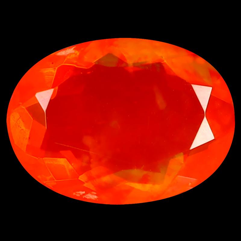 1.78 ct Supreme Oval Cut (11 x 8 mm) Heated Natural Orange Fire Opal Loose Gemstone