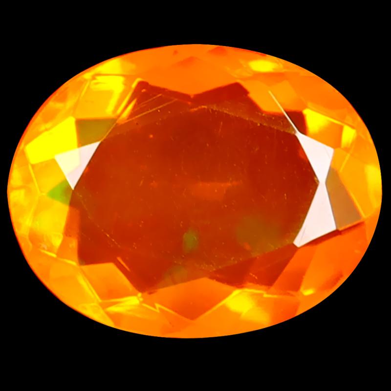 2.54 ct Stunning Oval Cut (11 x 9 mm) Heated Natural Orange Fire Opal Loose Gemstone