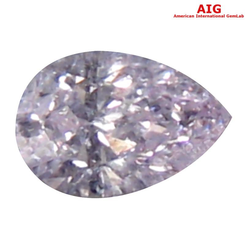 0.07 ct AIG Certified Fair Pear Cut (3 x 2 mm) Unheated / Untreated G (Near Colorless) Diamond Loose Stone