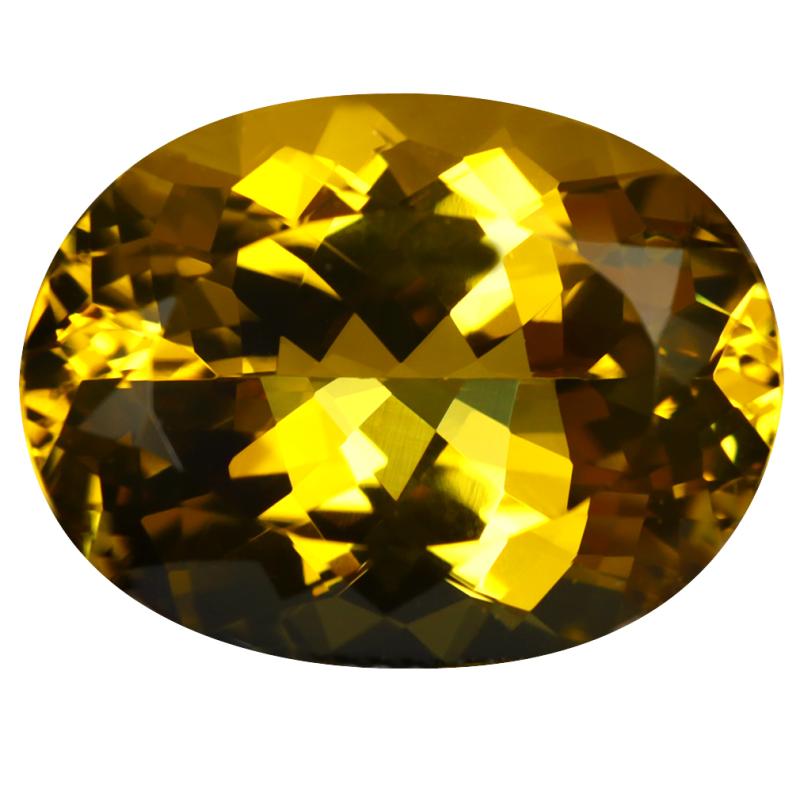 16.83 ct Wonderful Oval Cut (20 x 15 mm) Brazil Golden Yellow Heliodor Beryl Natural Gemstone