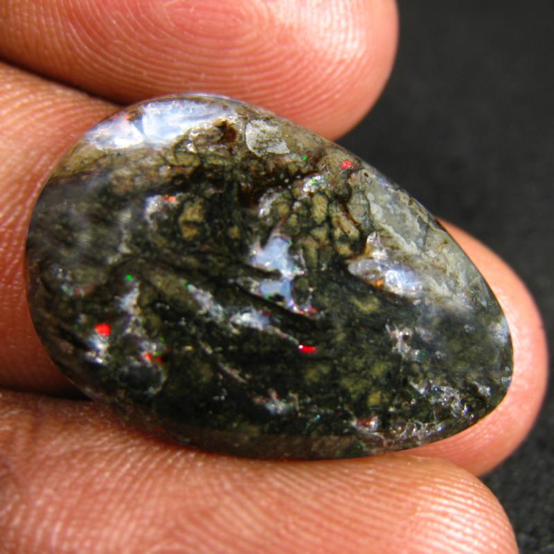 9.24 ct Splendid Fancy Cabochon Shape Australia Rare Metallic Boulder Opal Natural Gemstone