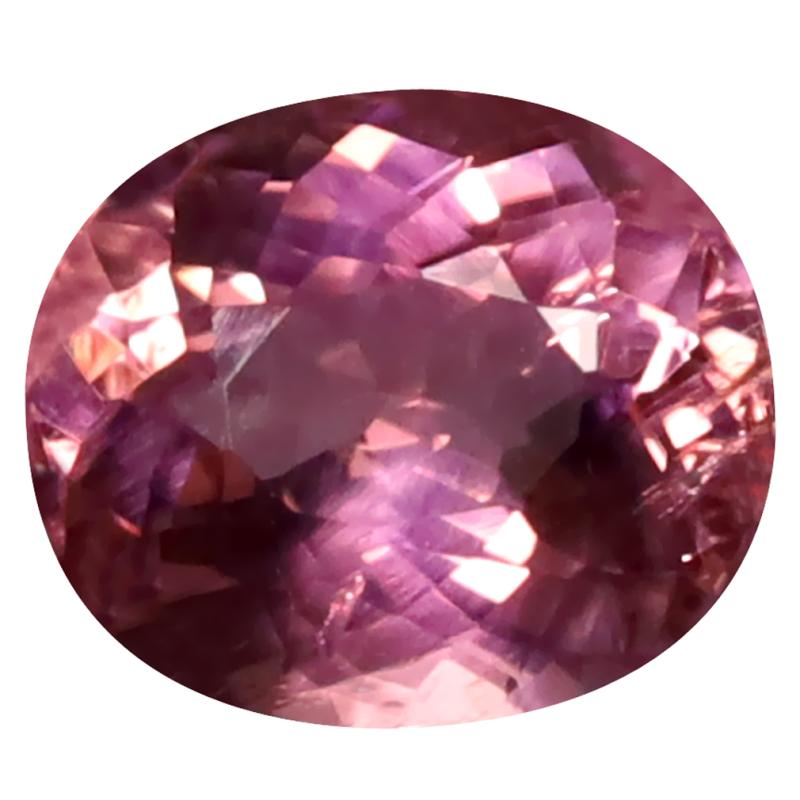 1.48 ct Flashing Oval Cut (8 x 7 mm) Mozambique Pink Tourmaline Natural Gemstone