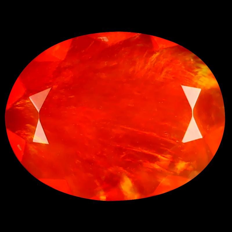 2.11 ct Amazing Oval Cut (13 x 10 mm) Heated Natural Orange Fire Opal Loose Gemstone