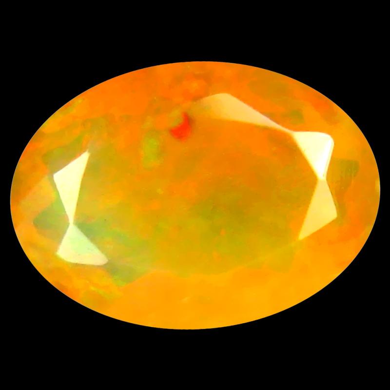1.89 ct Eye-catching Oval (11 x 8 mm) Un-Heated Ethiopia Rainbow Opal Loose Gemstone
