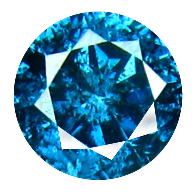 0.23 ct AAA Grade Stunning Round Cut (4 x 4 mm) 100% Natural Vivid Blue Diamond Gemstone