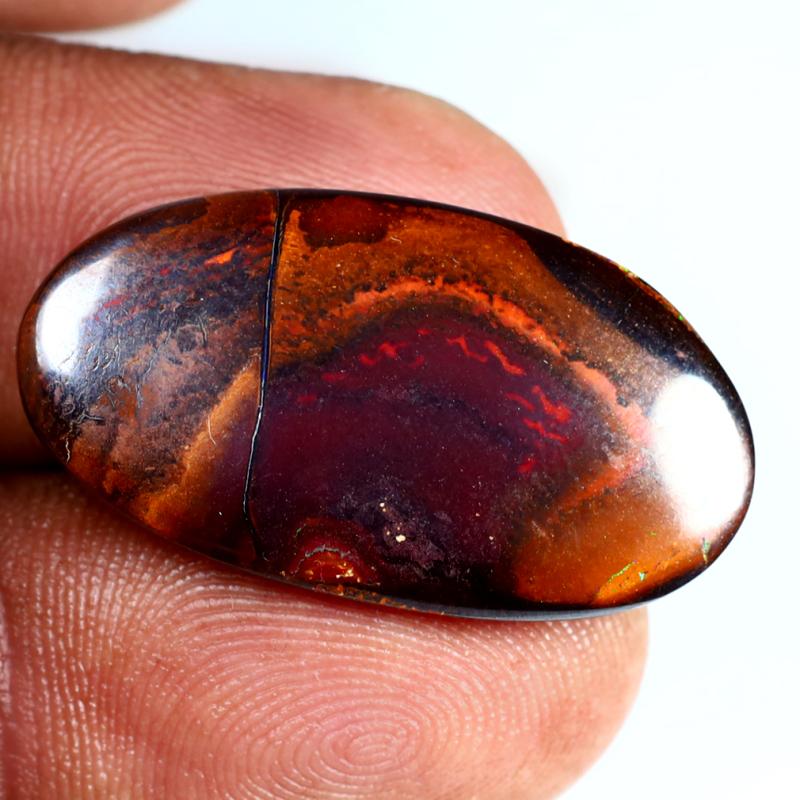 13.29 ct Splendid Fancy Shape (27 x 15 mm) Multi Color Australian Koroit Boulder Opal Natural Loose Gemstone