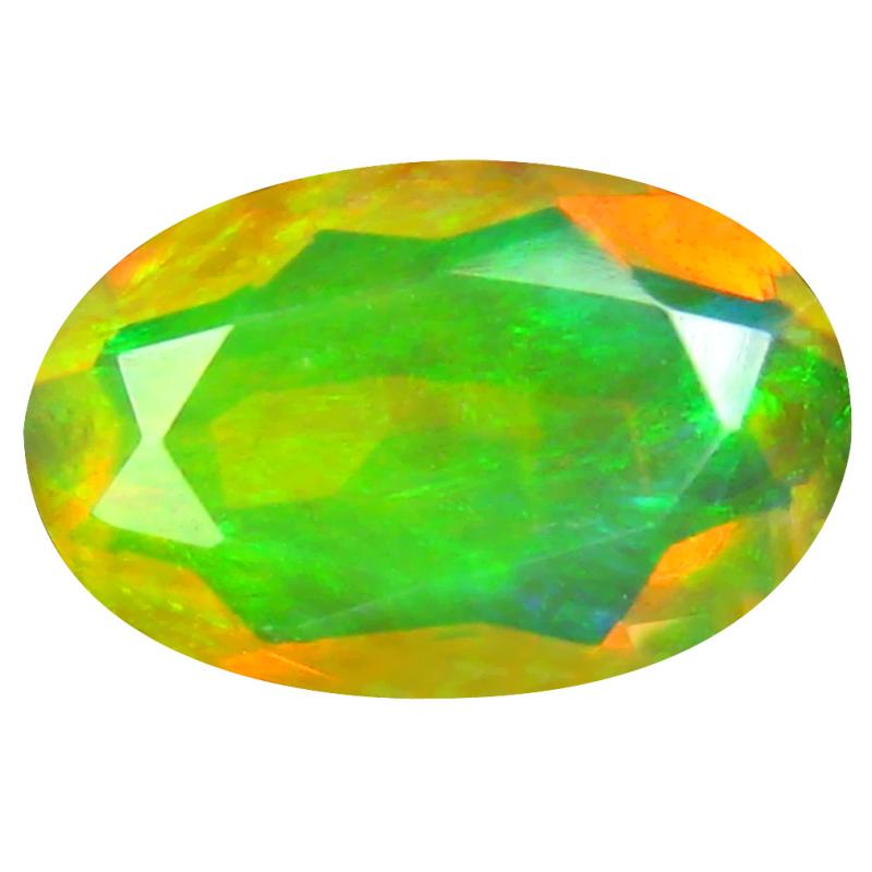 1.33 ct Valuable Oval (11 x 7 mm) Un-Heated Ethiopia Rainbow Opal Loose Gemstone