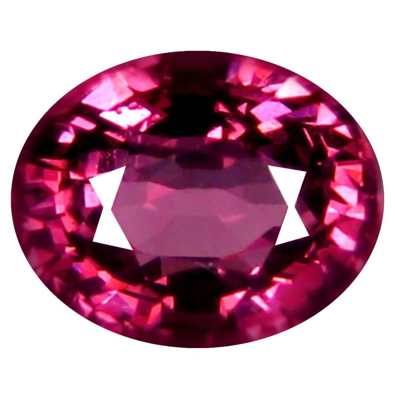 1.08 ct AAA+ Terrific Oval Shape (6 x 5 mm) Pinkish Red Rhodolite Garnet Natural Gemstone