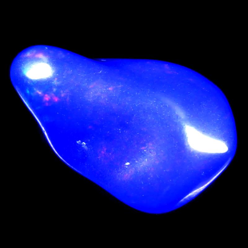 7.94 ct Mind-Boggling Fancy Cut (20 x 14 mm) Ethiopia Play of Colors Blue Opal Natural Gemstone