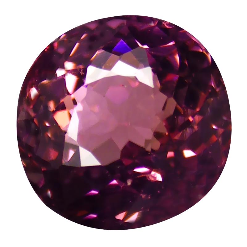 1.58 ct Remarkable Oval Cut (7 x 7 mm) Mozambique Purplish Pink Tourmaline Natural Gemstone