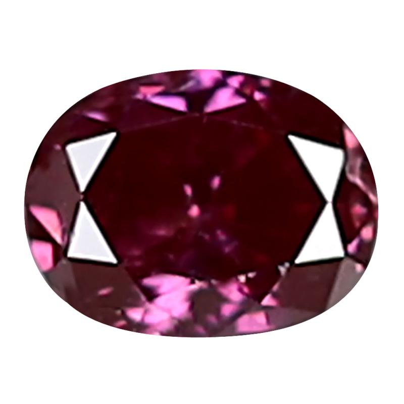 0.08 ct Grand looking Oval Cut (3 x 2 mm) SI Clarity Purplish Pink Diamond Loose Stone